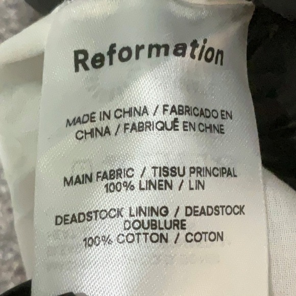 Reformation Womens Gitane Linen Dress S White Midi Cottagecore Bridal Romantic - Picture 7 of 7